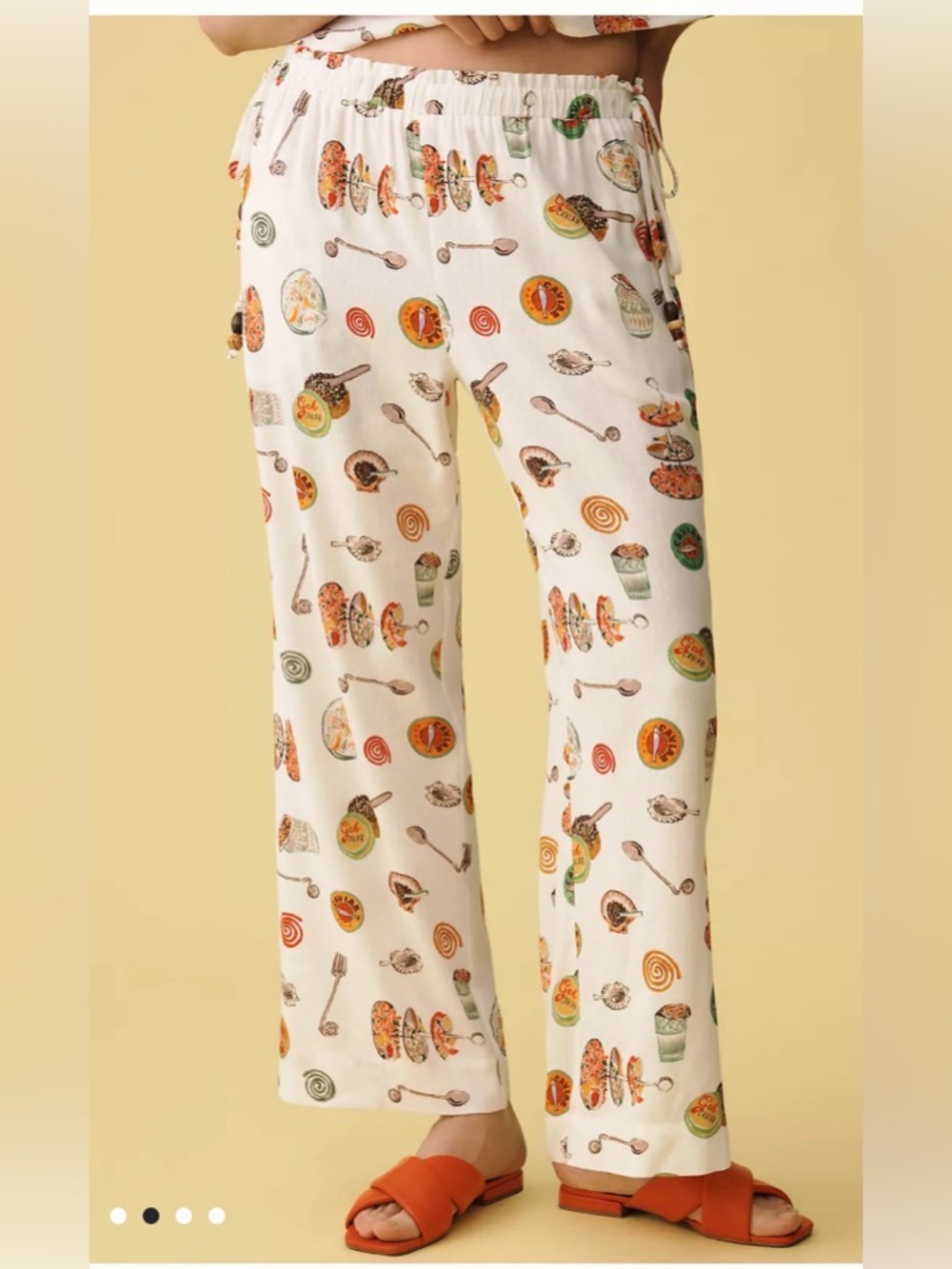 Lisa Says Gah Caviar Linen Blend Pants Large